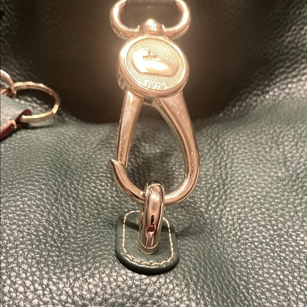 Dooney & Bourke Green Leather Hobo with Gold Hardware